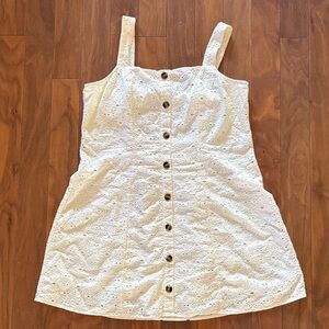 American Eagle Outfitters Cream Eyelet Dress Size XL